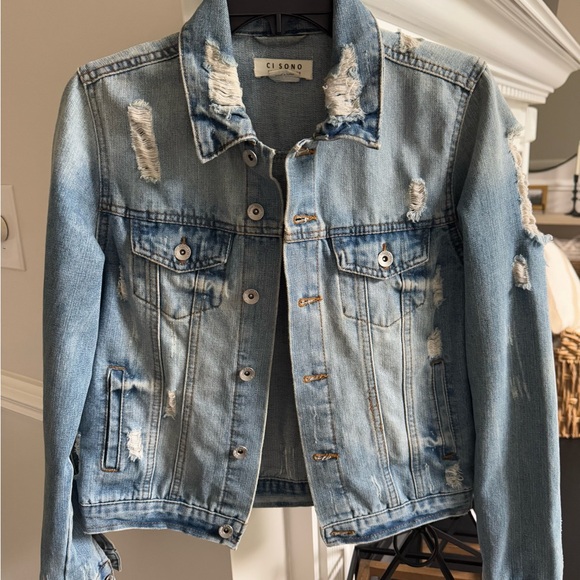 Distressed Denim Jacket - Picture 2 of 4